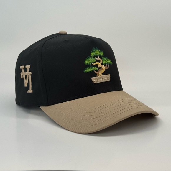 Bonsai Tree Hat – LA SnapBack - Black and Khaki - Picture 1 of 6